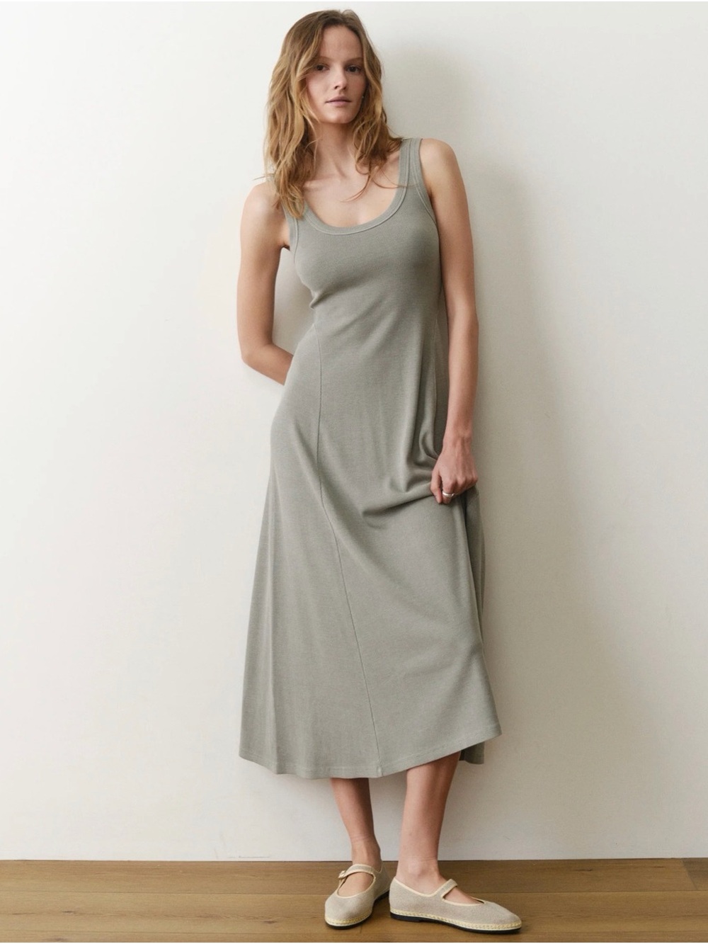 Lexi Rib Sun-In Scoop Neck Dress